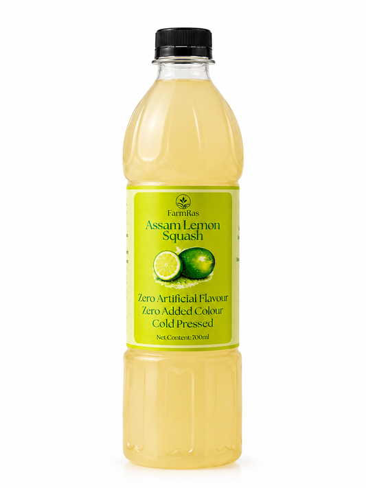 FarmRas Kazi Nemu Squash | 700ml makes 1.7lt Squash | Zero Artificial Flavours and Artificial Colours | Fruit Squash